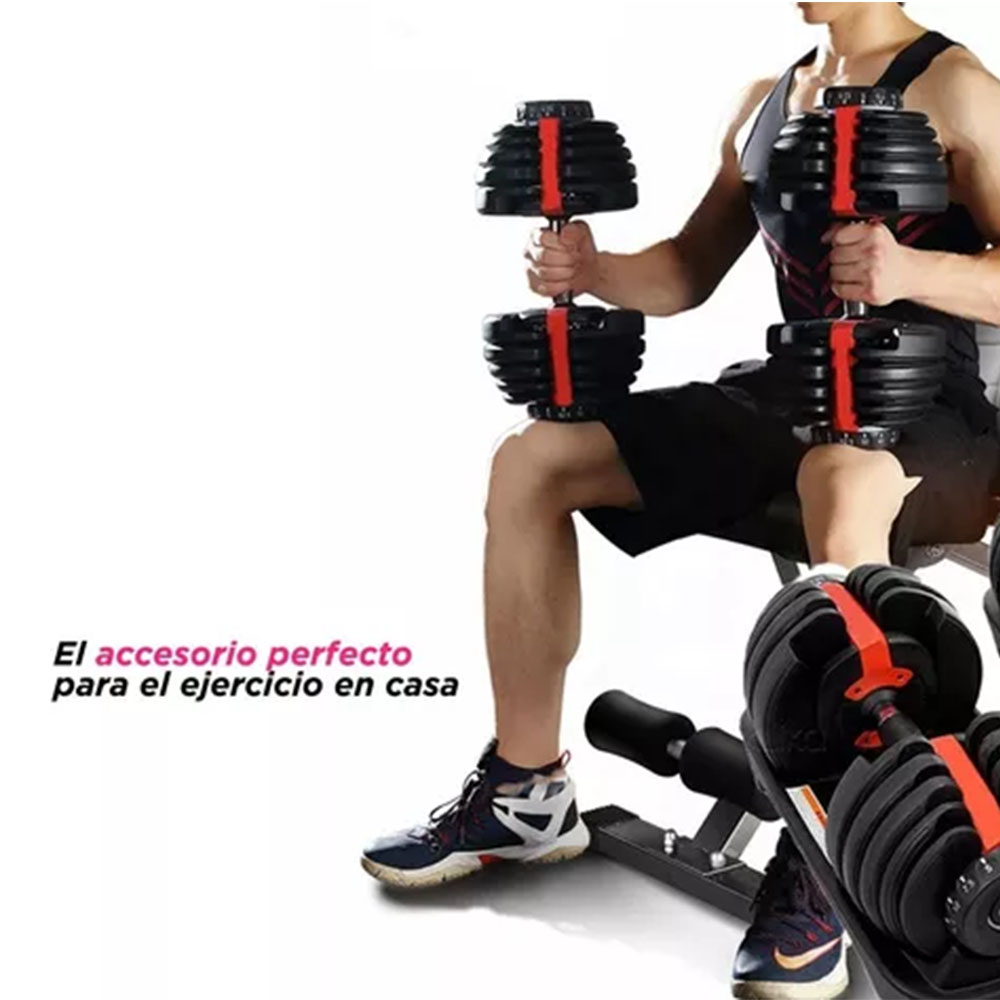 Foto 6 pulgar | Mancuerna Ajustable VANLIG color Negro Tipo Bowflex de 2.5 a 24 KG