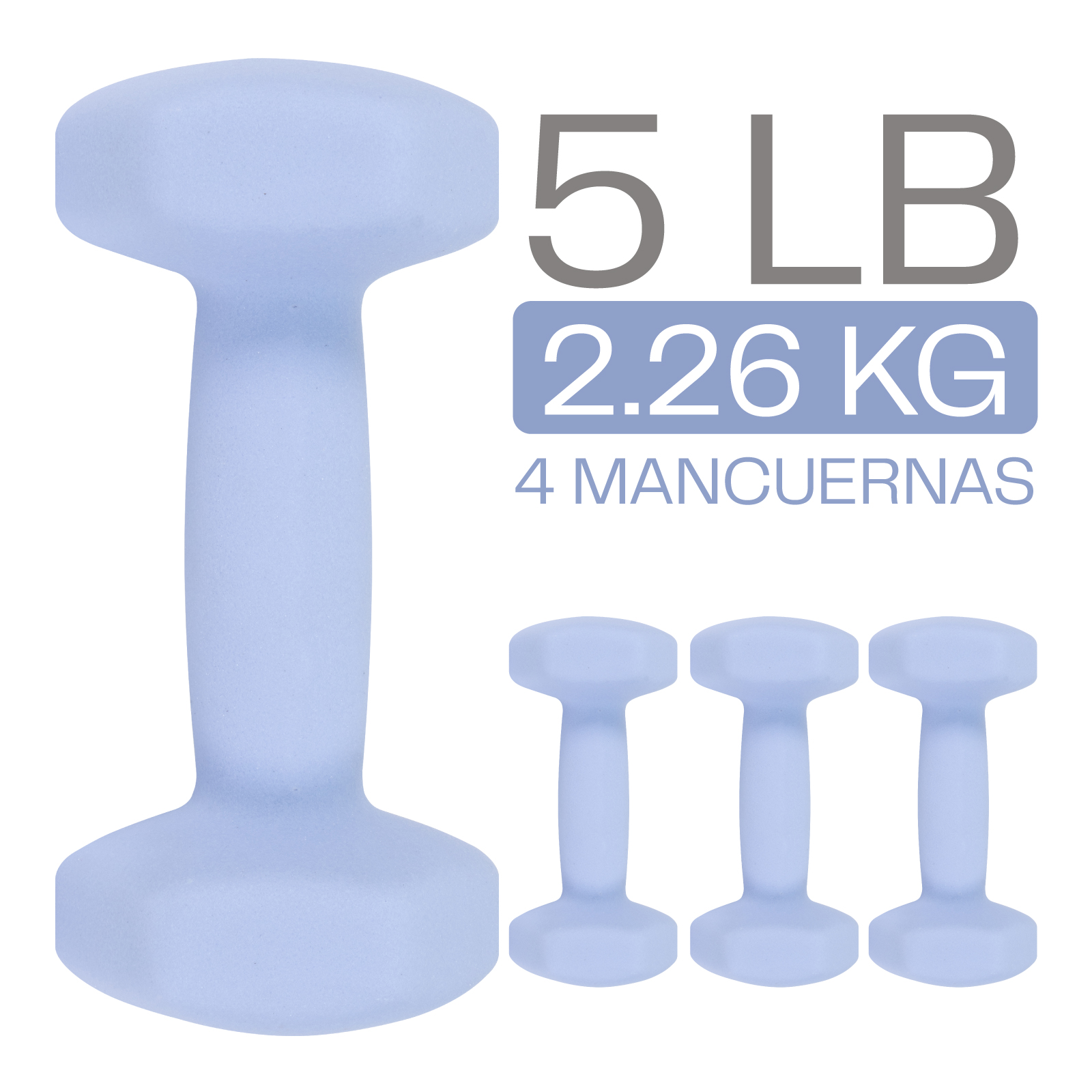 Foto 4 pulgar | Set de Mancuerna Hexagonal Eleva-K4OS5 color Azul Cubierto de Neopreno 5 LB