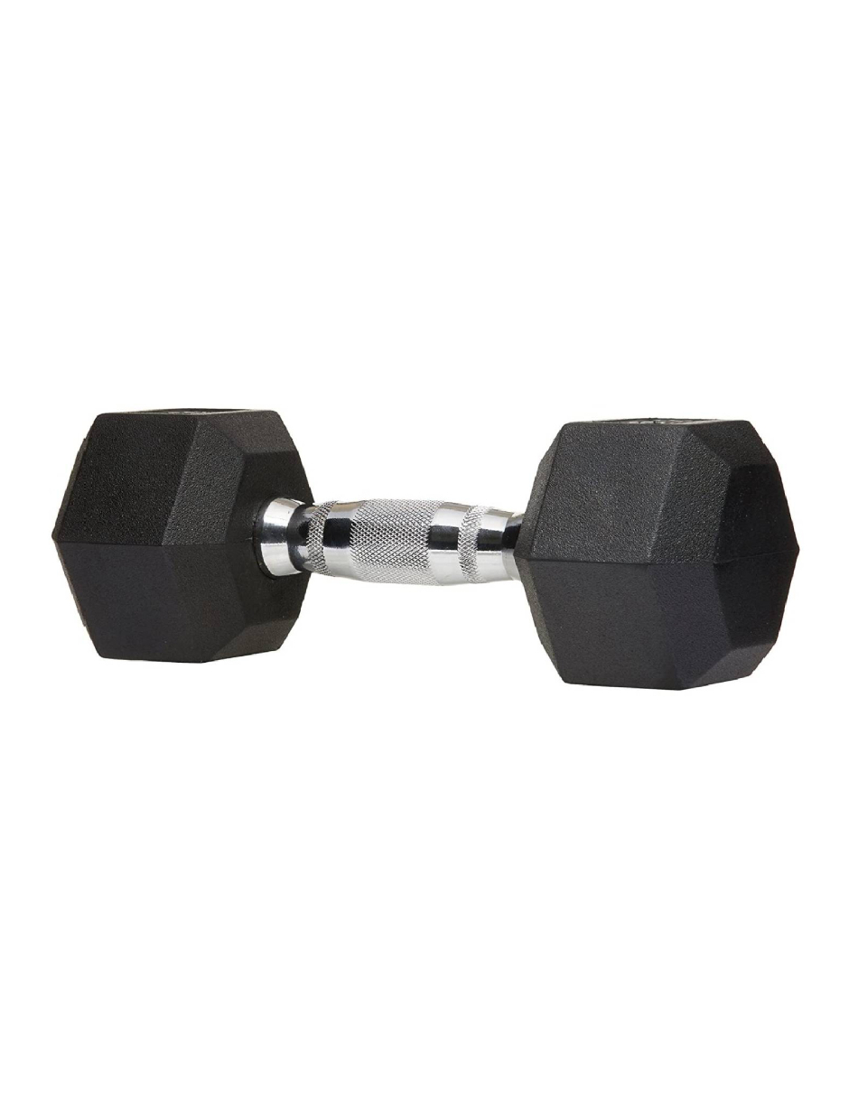 Foto 3 pulgar | Mancuernas Mdfitness en Caucho Hexagonal color Negro 90 Lb-40.8 Kg 2 Piezas