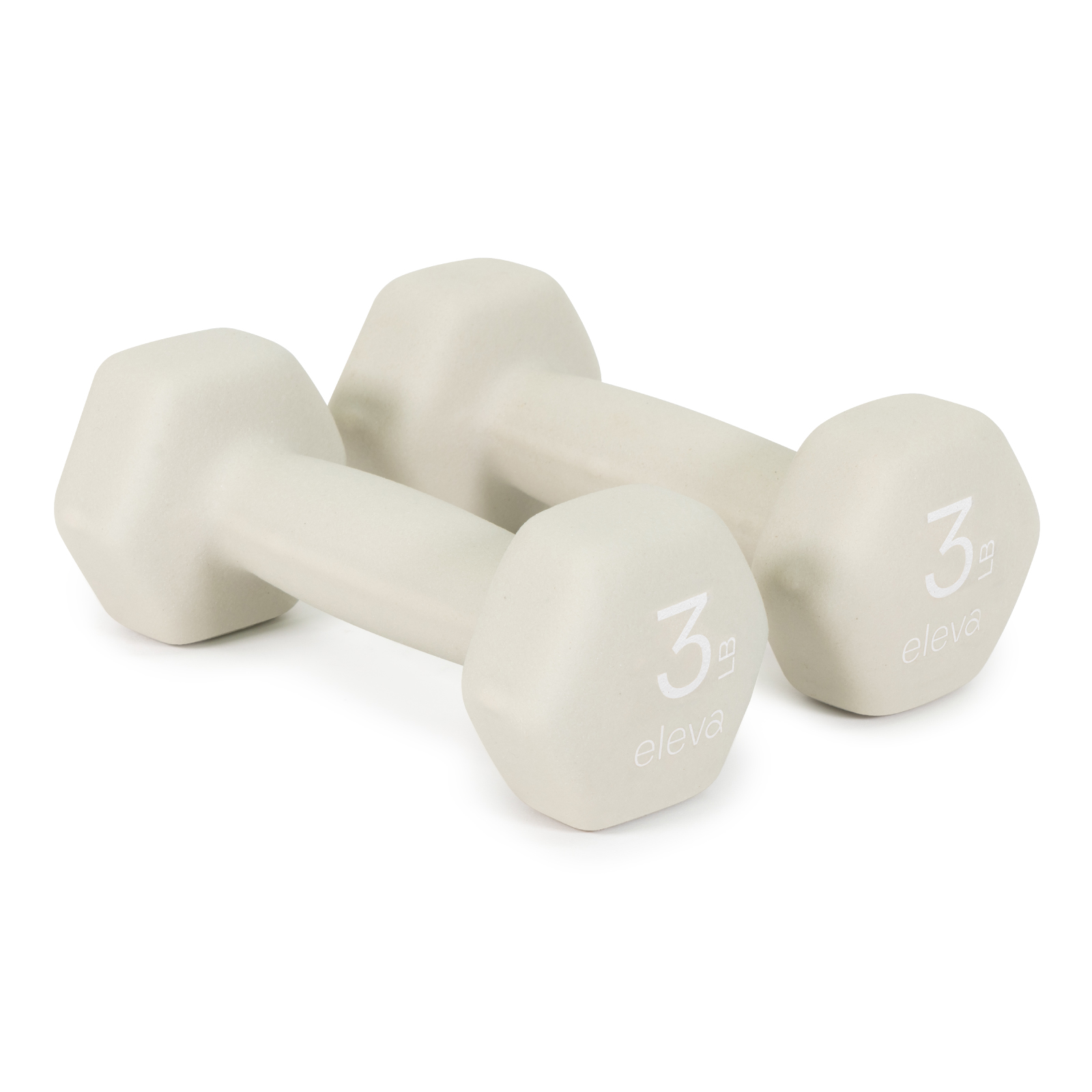 Foto 1 | Par de Mancuernas Hexagonales ELEVA-KOS3 Beige con Forro de Neopreno 3 LB