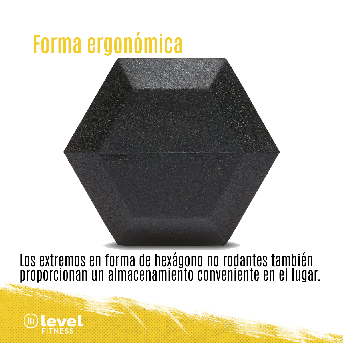 Foto 5 pulgar | Mancuernas Hexagonales Level Fitness OK1013 color Negro 1 Par 10 kg C/U