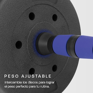 Foto 8 | Mancuerna con Peso Ajustable Altera Astral-10k C/ Discos de Cemento Intercambiables 10kg Azul