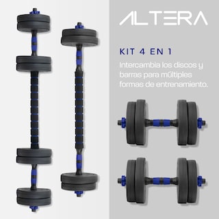 Foto 5 | Mancuernas con Peso Ajustable Altera Discos Intercambiables 15kg
