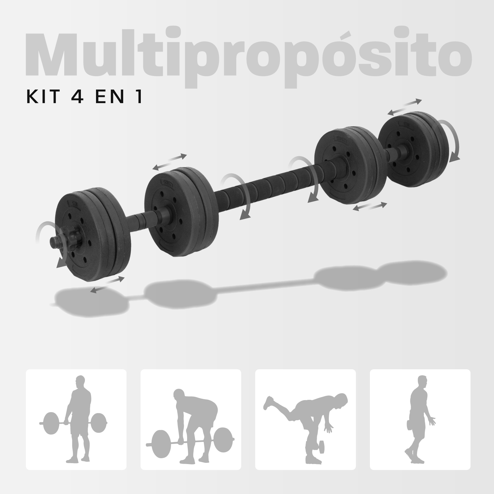 Foto 4 | Mancuernas con Peso Ajustable Altera 10k Discos Intercambiables 10kg