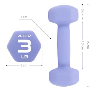 Foto 4 | Set de 2 Mancuernas Hexagonales Nova Altera Azul
