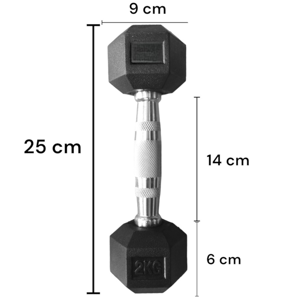 Foto 7 pulgar | Par de Mancuernas Hexagonales ID-infinite 2 kg