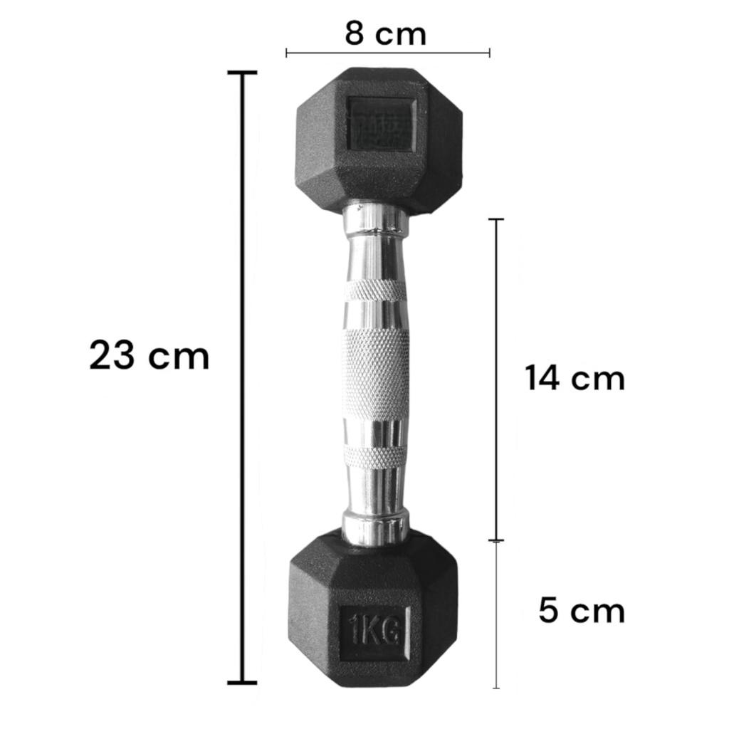 Foto 4 pulgar | Par de Mancuernas Hexagonales ID-infinite 1 kg