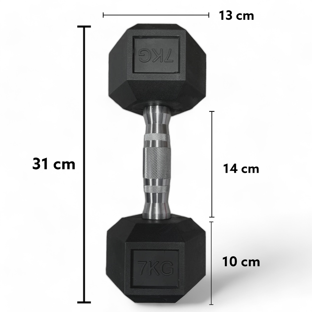 Foto 5 pulgar | Par de Mancuernas Hexagonales ID-infinite 7 kg