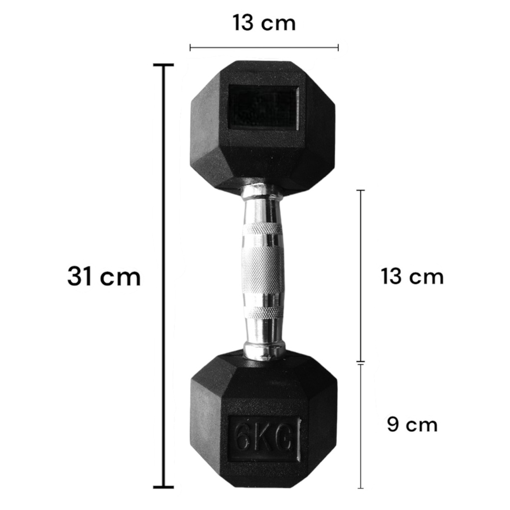 Foto 5 | Par de Mancuernas Hexagonales ID-infinite 6 kg