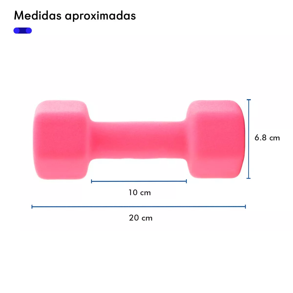 Foto 2 | Mancuernas de Ejercicio Eo Safe Imports Rosas 1 kg 1 Par