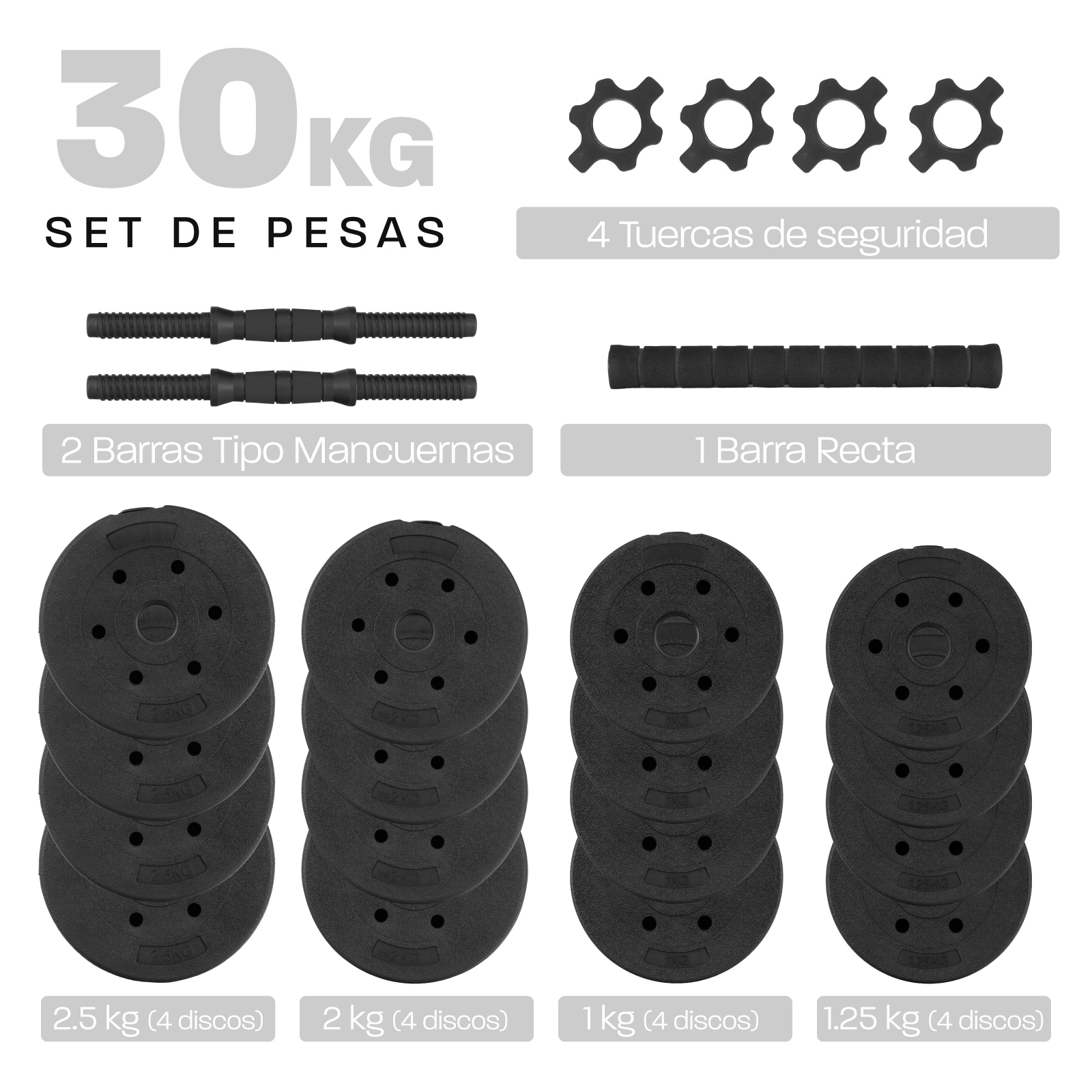 Foto 3 pulgar | Mancuerna con Peso Ajustable Altera COSMIC-30K Negro 30 kg