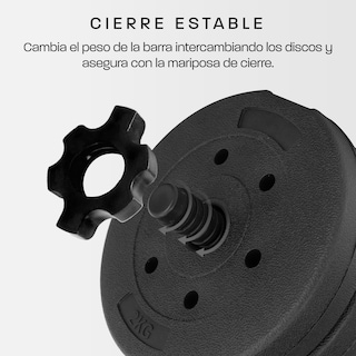Foto 3 | Mancuerna con Peso Ajustable Altera ALT-N50 Negro 50 kg
