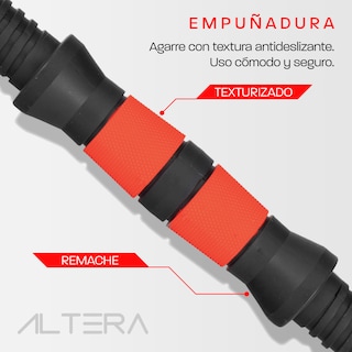 Foto 5 | Mancuerna con Peso Ajustable Altera AL-R40 Negro con Rojo 40 kg