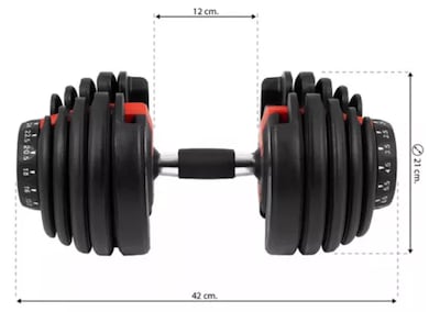Foto 5 | Mancuerna Arco Ajustable Gym Diferentes Pesos 2.5-24 Kg