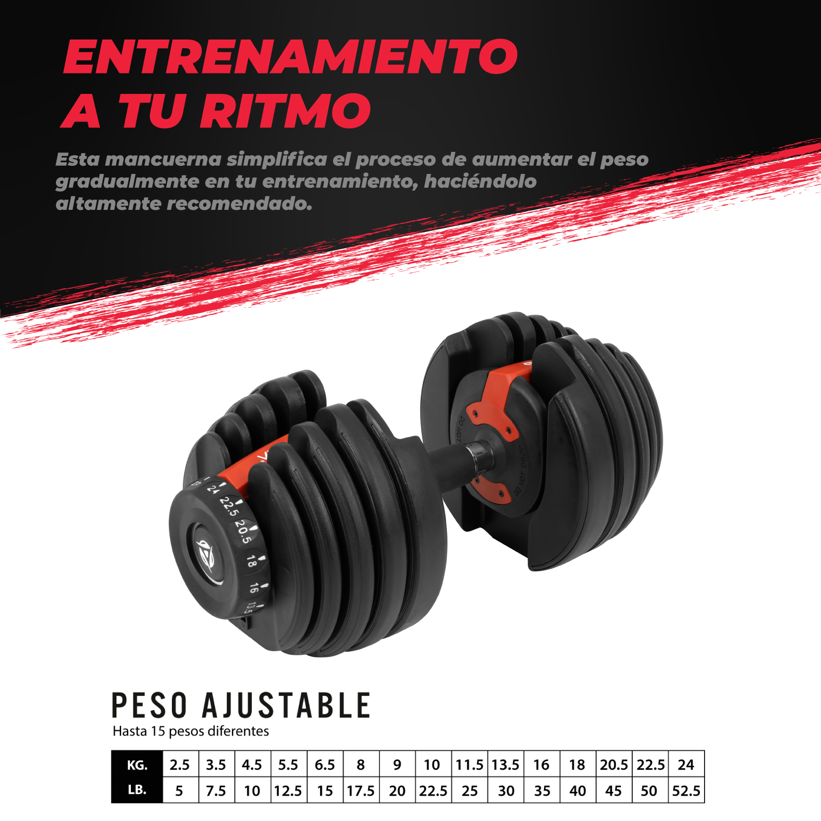 Foto 4 pulgar | Mancuerna Ajustable Altera Pa-24-blr C/ Discos Intercambiables de 2.5 A 24 Kg