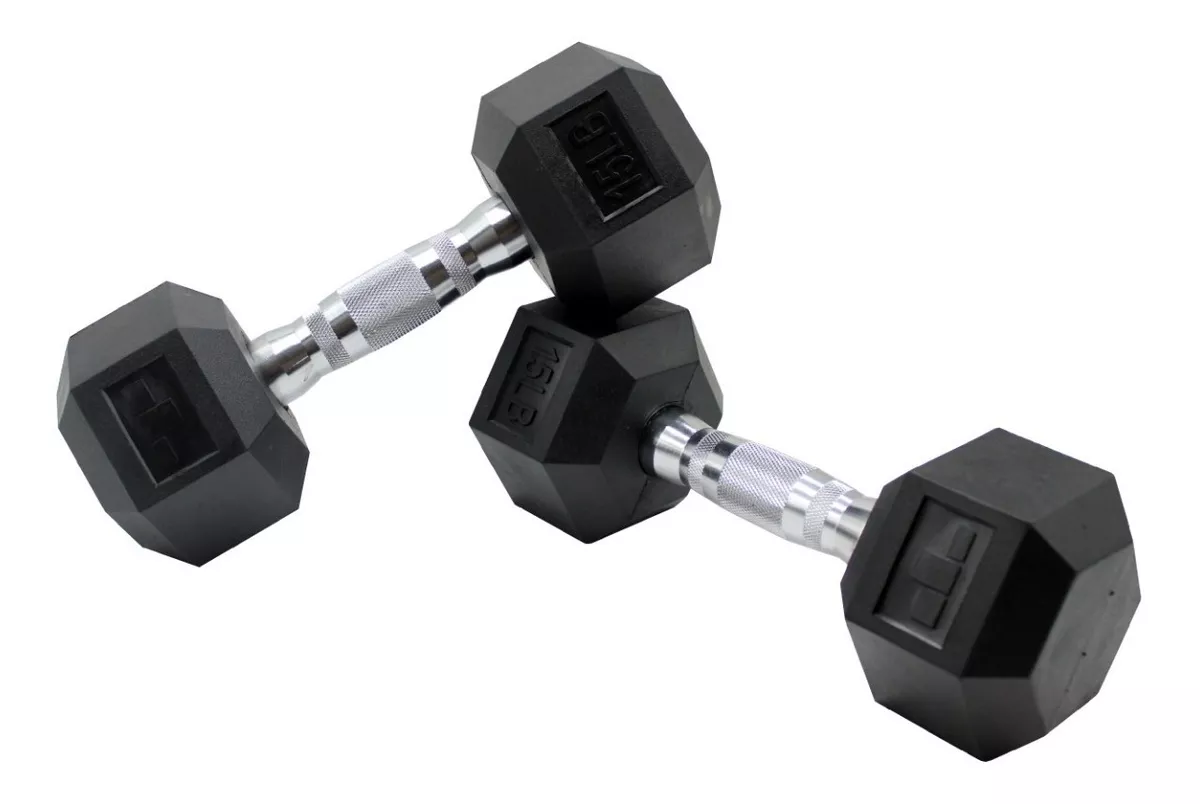 Foto 2 pulgar | Set de Mancuernas Yim Sports Hexagonales 15 Lb 6.80 Kg C/U