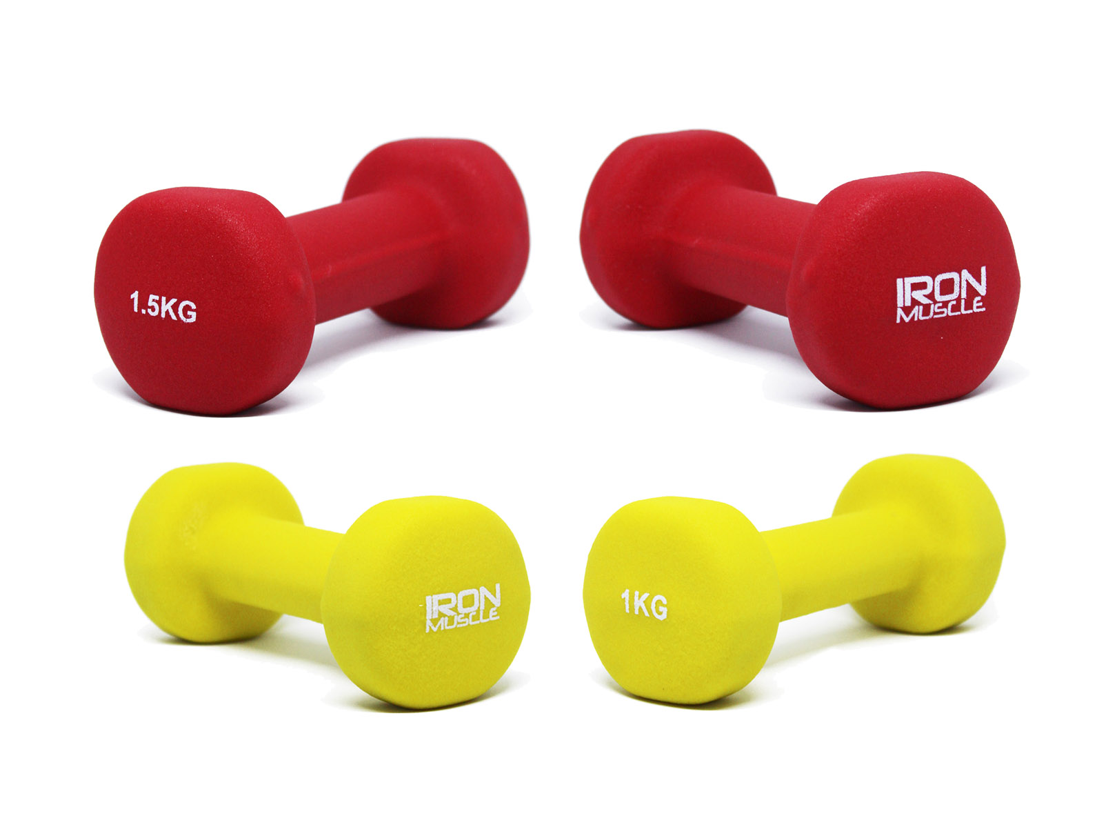 Foto 2 pulgar | 2 Pares de Mancuernas Iron Muscle 1.0 + 1.5 kg