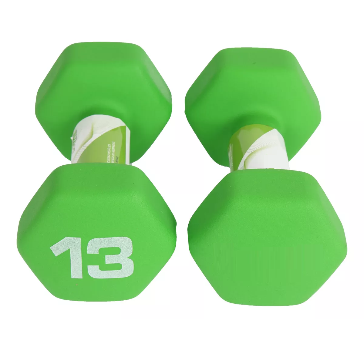 Set de Mancuernas de Neopreno EO Safe Imports Verdes de 13 Libras con Recubrimiento