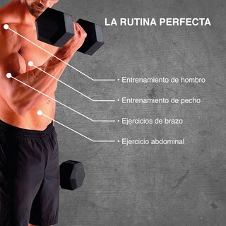 Foto 6 | Set de 2 Mancuerna Hexagonal X-Rush 15 Libras