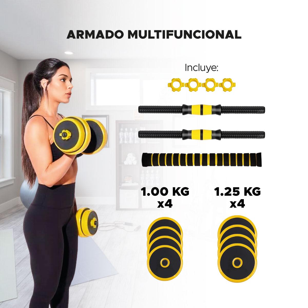 Foto 6 pulgar | Set Mancuernas X-Rush 22 Lbs Ajustables