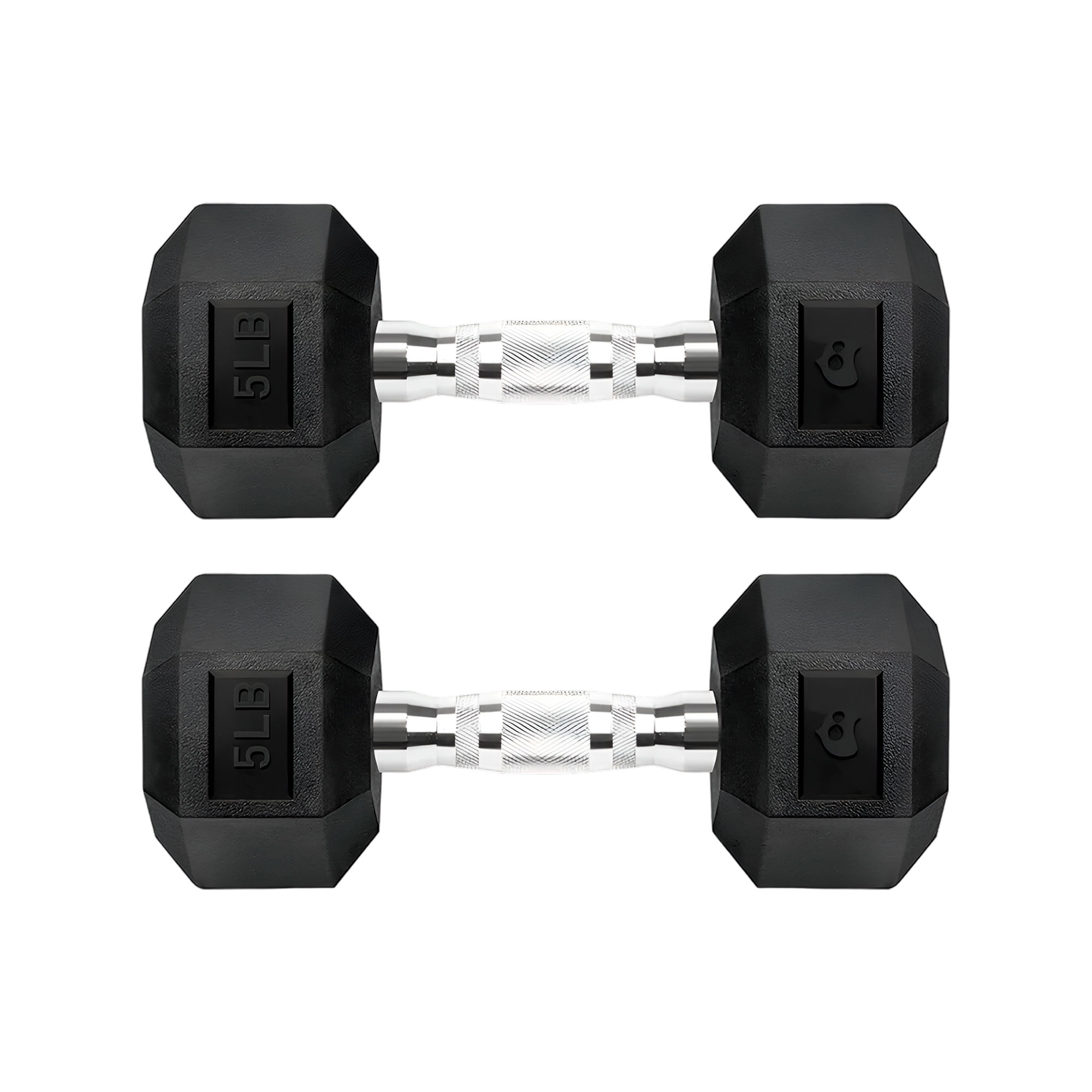 Juego de 2 Mancuernas de 5 Lbs color Negro Bluelander