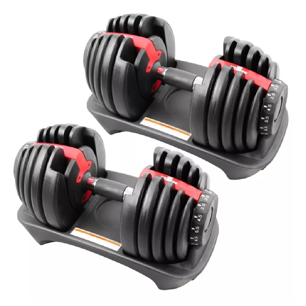 Foto 2 pulgar | Set de Mancuernas Yim Sports Peso Ajustable Rojo 5 - 52.5lb C/u 2.5 - 24kg C/u