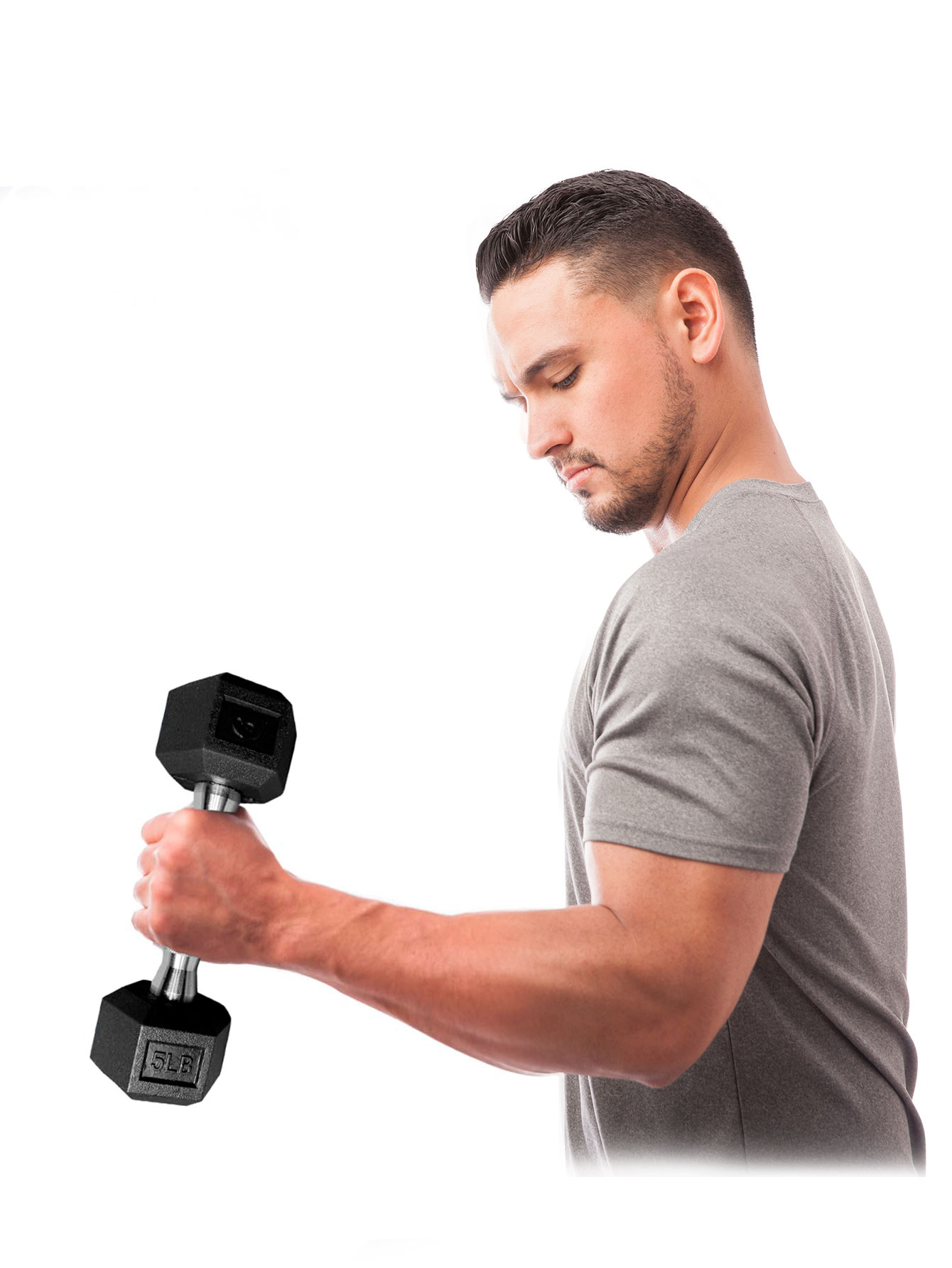 Foto 3 | Mancuerna Hexagonal de 5 libras para Entrenamiento de Bíceps y Tríceps