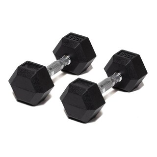 Foto 1 | Mancuernas de 10 lb en Caucho Hexagonal MDFitness 2 Piezas
