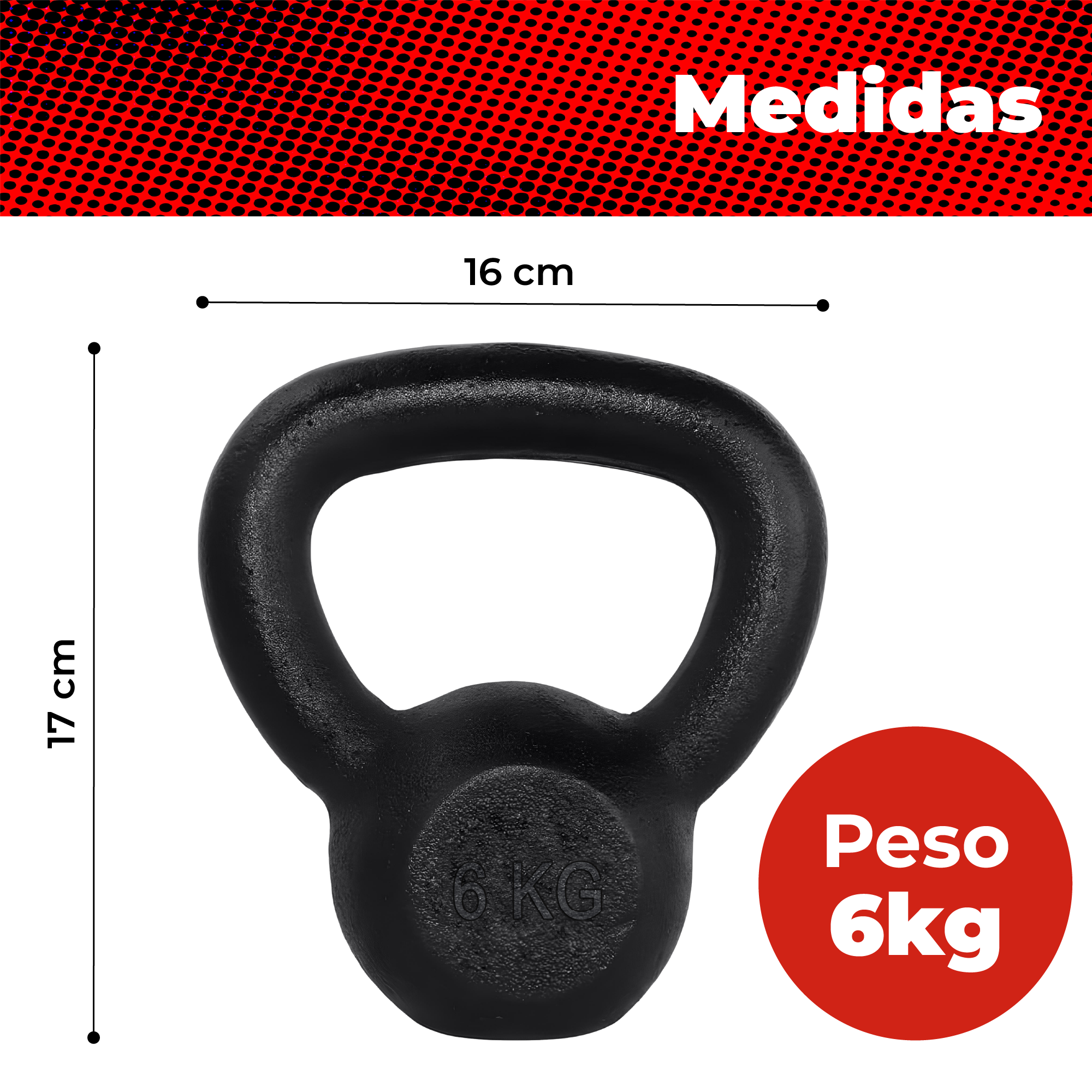 Foto 4 pulgar | Pesa Rusa Negra 6kg  X-rush