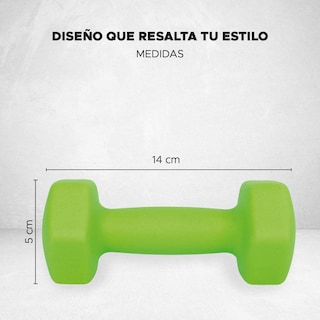 Foto 3 | Par De Mancuernas X-pross De Neopreno Verdes 5 Lbs
