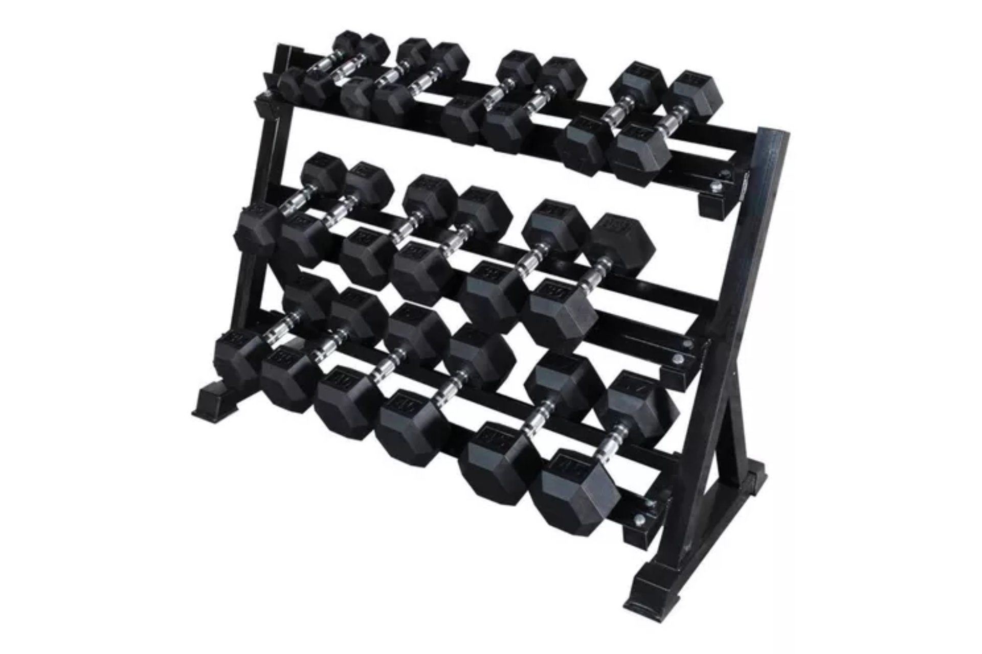 Set de 10 Pares de Mancuernas 5-50lb con Rack Pro