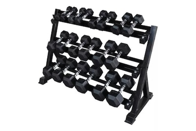 Foto 1 | Set de 10 Pares de Mancuernas 5-50lb con Rack Pro