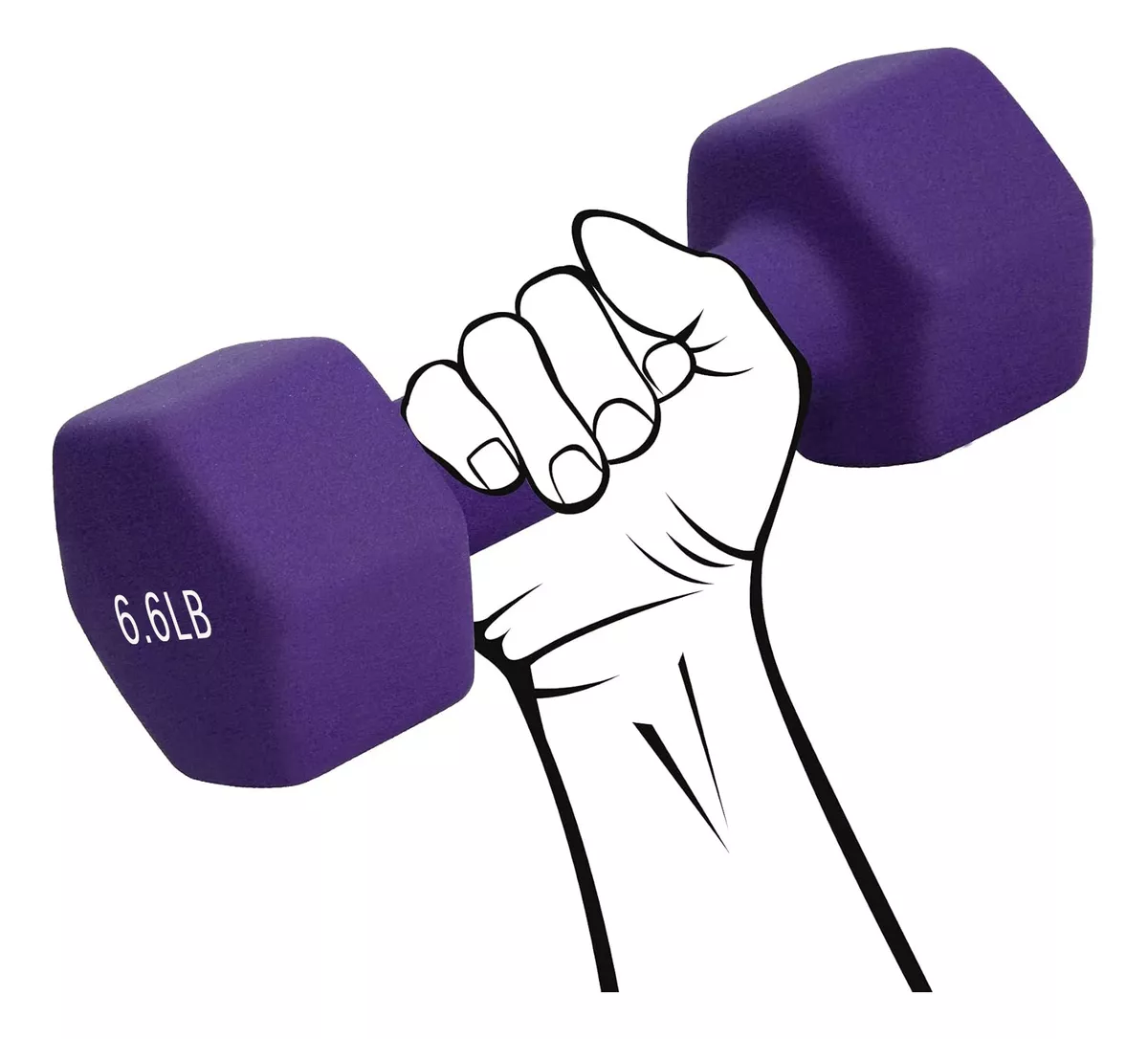 Foto 4 pulgar | Mancuerna Pesa Ejercicio 3 Kg Kit Fitness Yoga Gym Morado