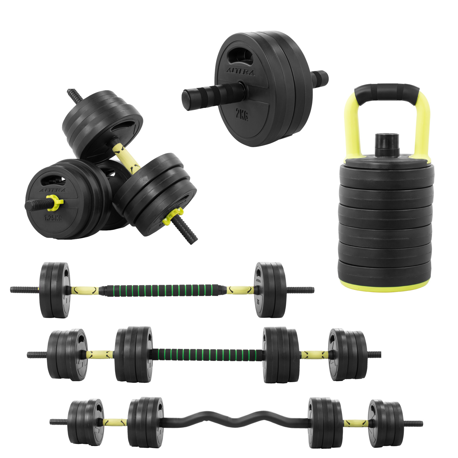 Mancuernas Ajustables Set 20 Kg Altera Para Ejercicio