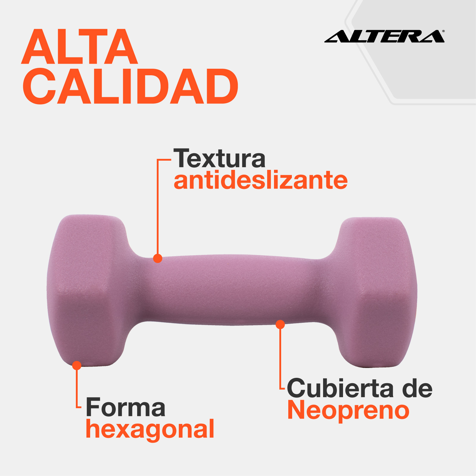 Foto 6 pulgar | Mancuernas 20 Libras Altera Set De 6 Pesas Para Ejercicio