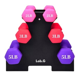 Foto 1 | Set de Mancuernas Vinil con Soporte 20 Lb en Total