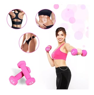 Foto 5 | Set de Mancuernas Vinil con Soporte 20 Lb en Total