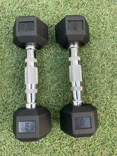 Foto 4 | Juego de 2 Pares de Mancuernas Hexagonales de 3 y 5 Libras
