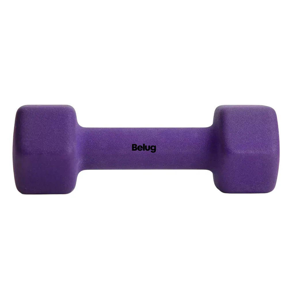 Mancuerna Pesa Ejercicio 3 Kg Kit Fitness Yoga Gym, Belug Morado