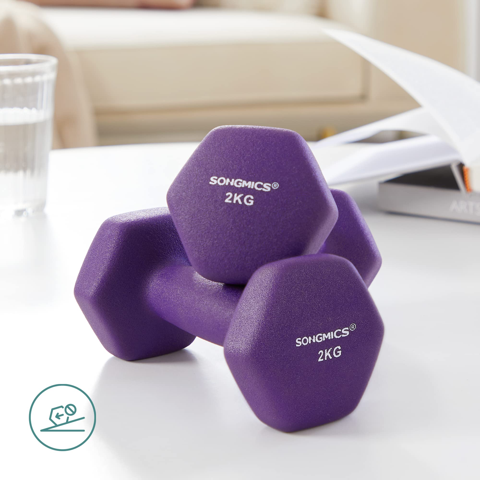 Foto 5 | Mancuernas Songmics 2 kg 2 Piezas