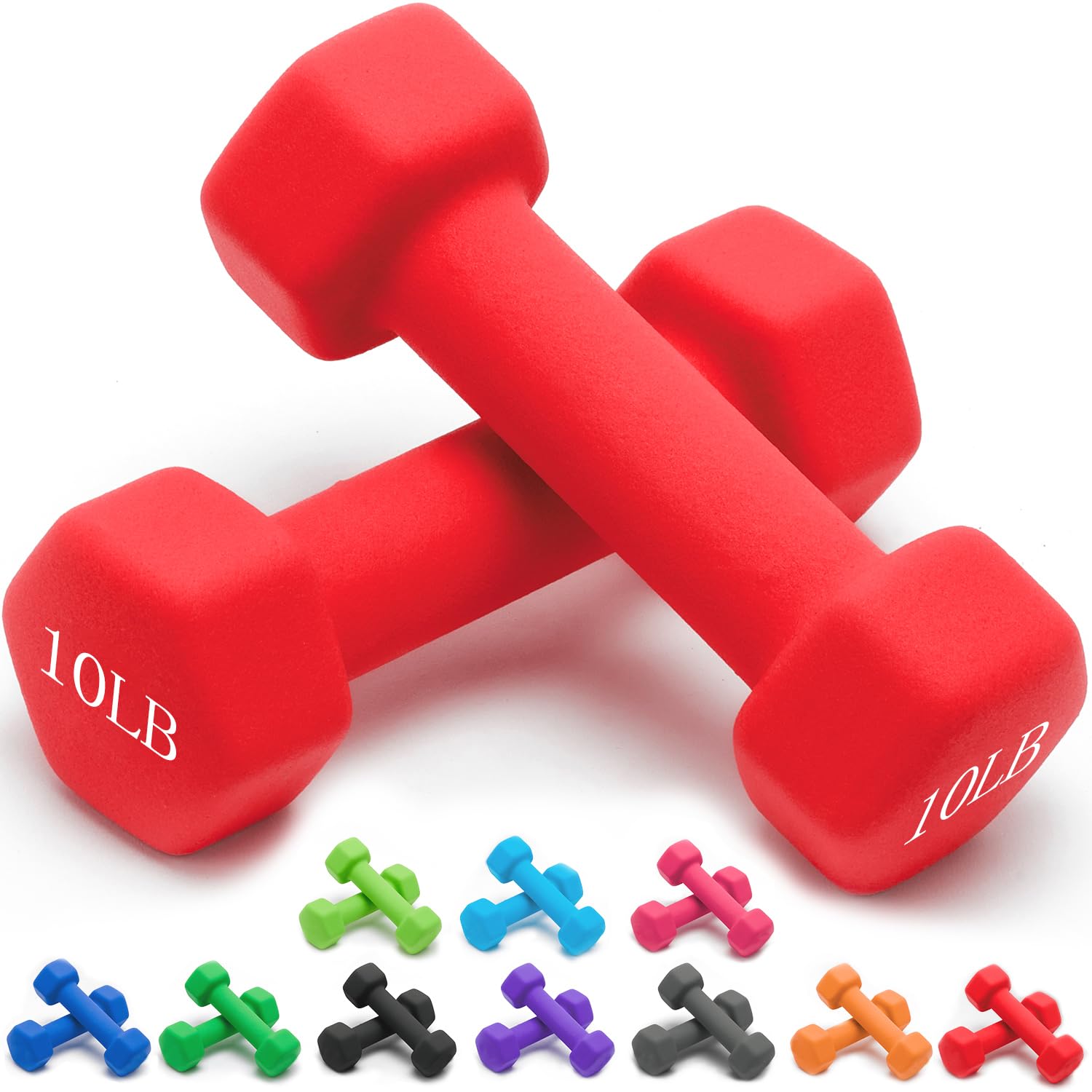 Foto 2 pulgar | Mancuernas Portzon, De Neopreno, 1 A 15 Libras, Juego De 2 Unidades, Antideslizantes - Venta Internacional.
