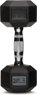 Foto 5 | Mancuerna Amazon Basics De Goma Hexagonal De 9,07 Kg, Color Negro - Venta Internacional.
