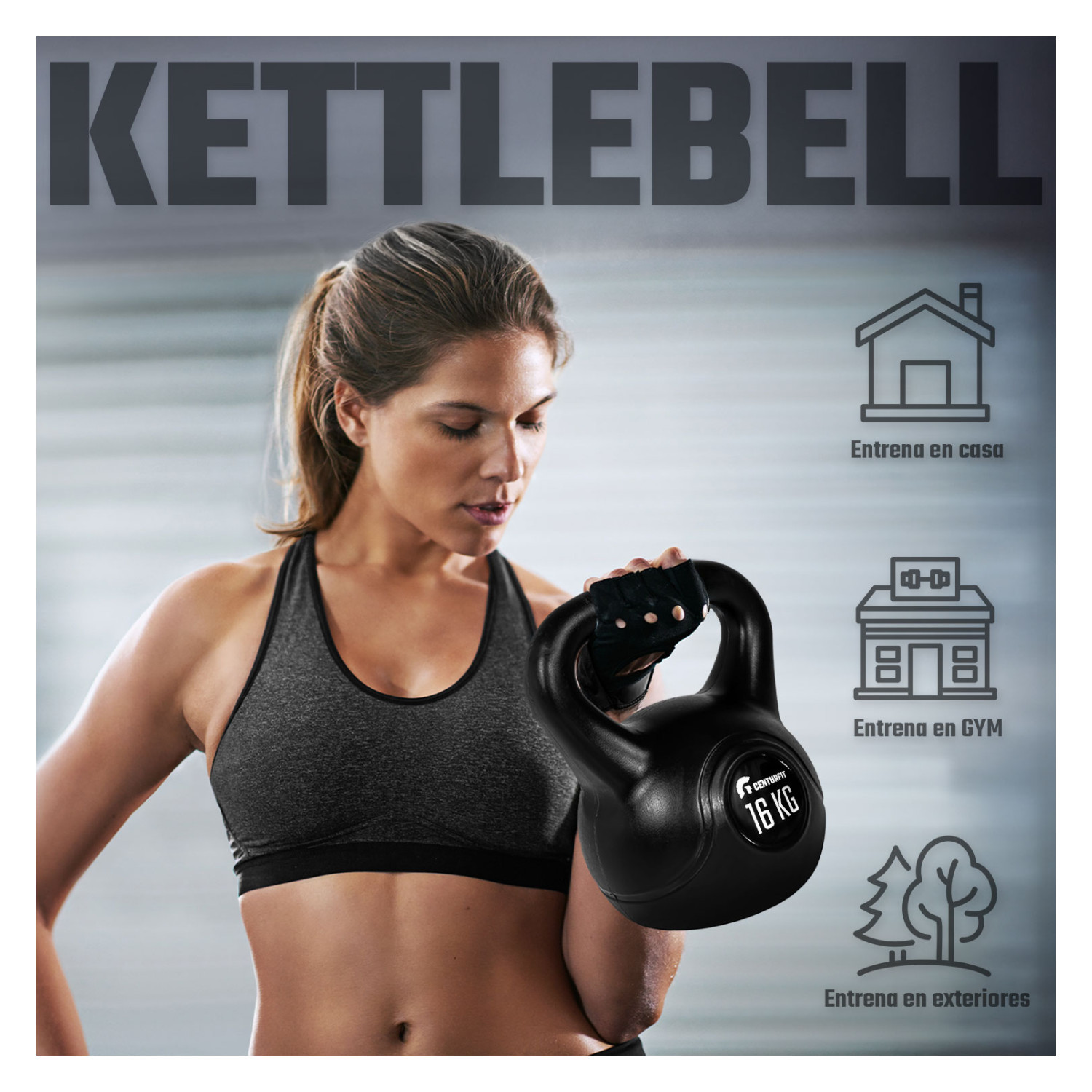 Foto 7 pulgar | Pesa Rusa Kettlebell 16kg 35lb Cross Fitness Gimnasio Centurfit