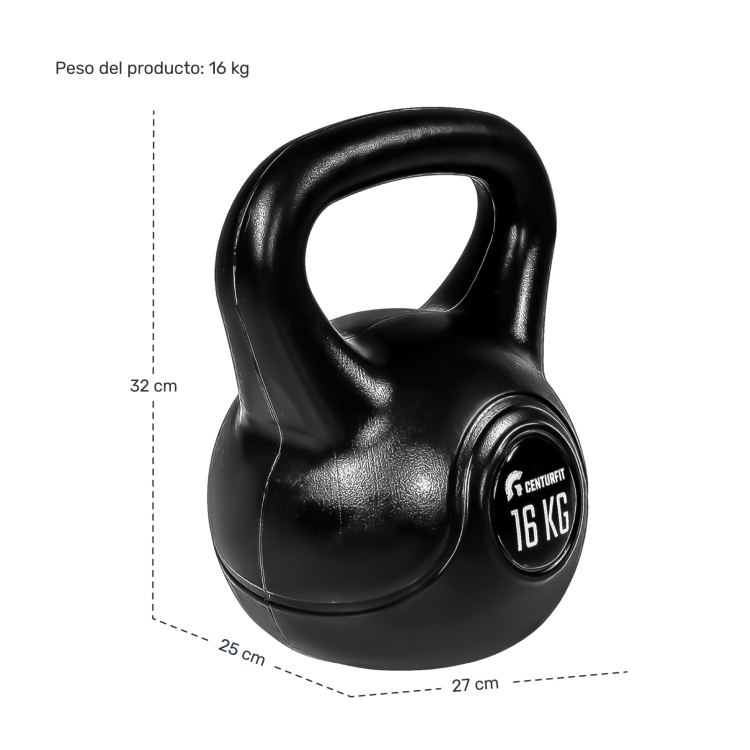 Foto 9 pulgar | Pesa Rusa Kettlebell 16kg 35lb Cross Fitness Gimnasio Centurfit