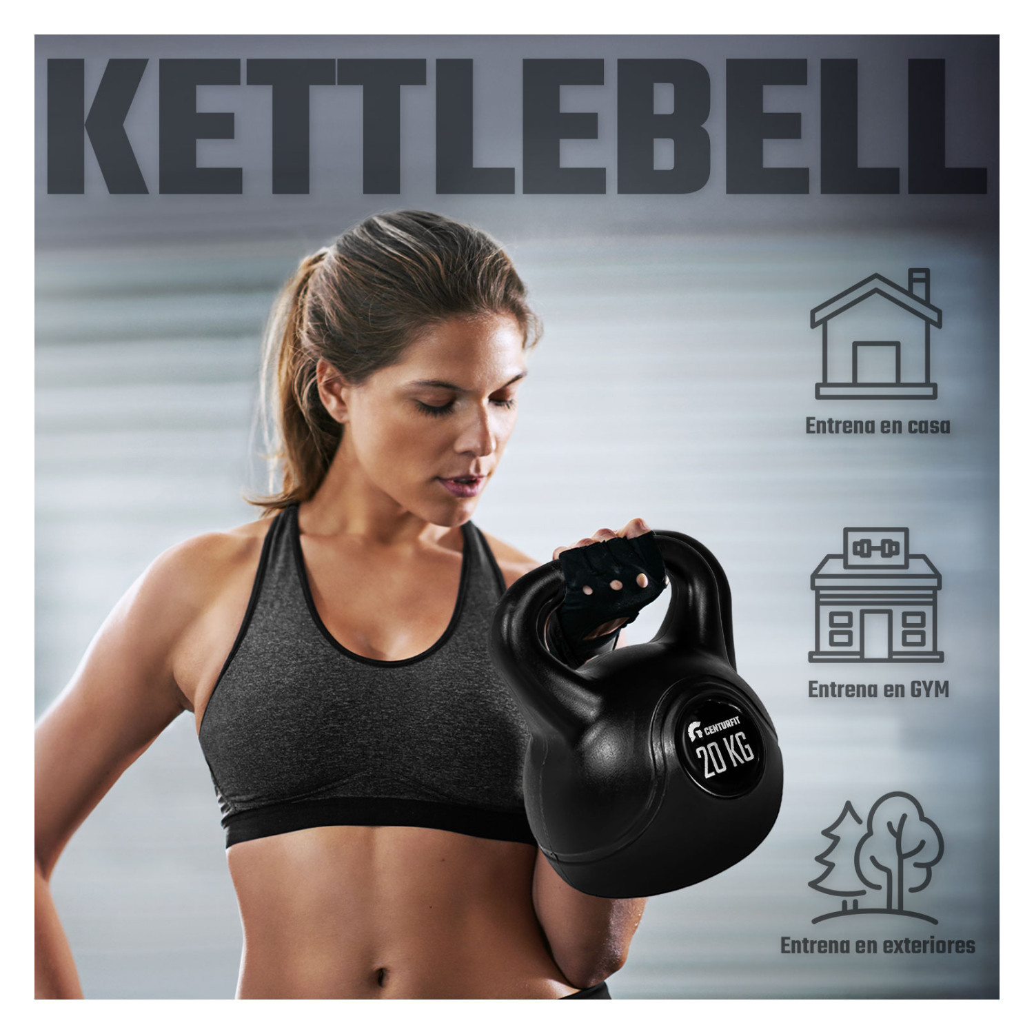 Foto 7 pulgar | Pesa Rusa Kettlebell 20kg 44lb Cross Fitness Gimnasio Centurfit