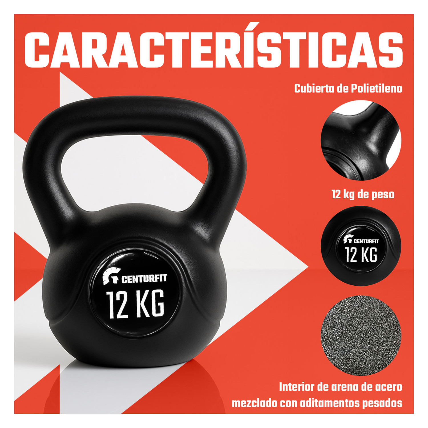 Foto 2 | Pesa Rusa Kettlebell 12kg 26.5lb Cross Fitness Gimnasio Centurfit
