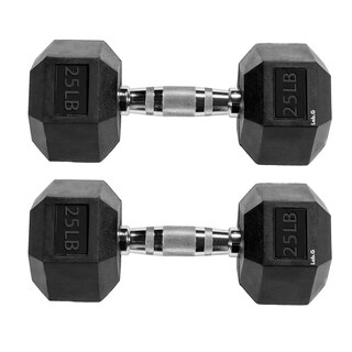 Foto 1 | Par De Mancuernas Pesa Ejercicio Gym 25 Lb Cada Una Gimnasio Lab.g, Negro