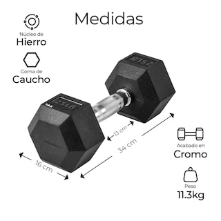 Foto 2 | Par De Mancuernas Pesa Ejercicio Gym 25 Lb Cada Una Gimnasio Lab.g, Negro