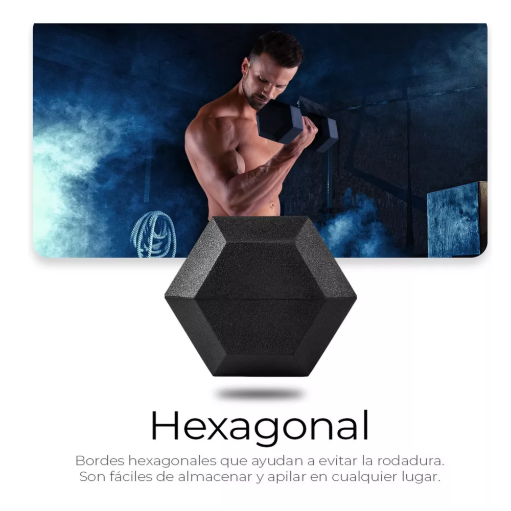 Foto 4 | Par De Mancuernas Pesa Ejercicio Gym 25 Lb Cada Una Gimnasio Lab.g, Negro