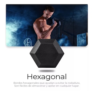 Foto 4 | Par De Mancuernas Pesa Ejercicio Gym 25 Lb Cada Una Gimnasio Lab.g, Negro
